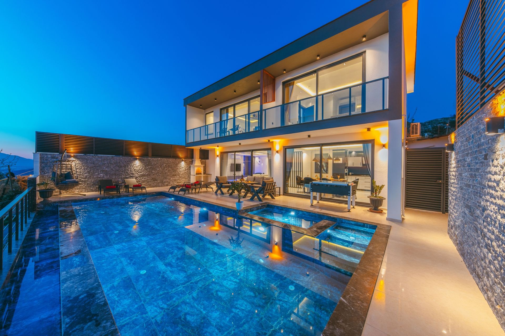 Luxury residential property at dusk maintained by Velion residential teams